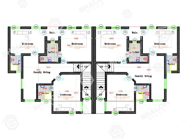 3 BEDROOM SEMI DETACHED DUPLEX 250 SQM 